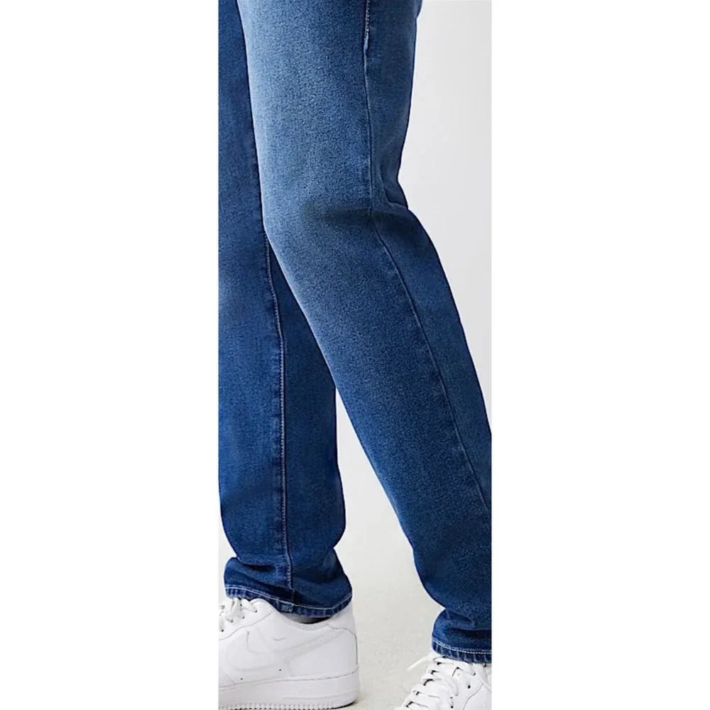 True Religion Geno Flap Slim Jean‎ Medium Harmonious Wash Mens 36 x 32 New